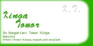 kinga tomor business card